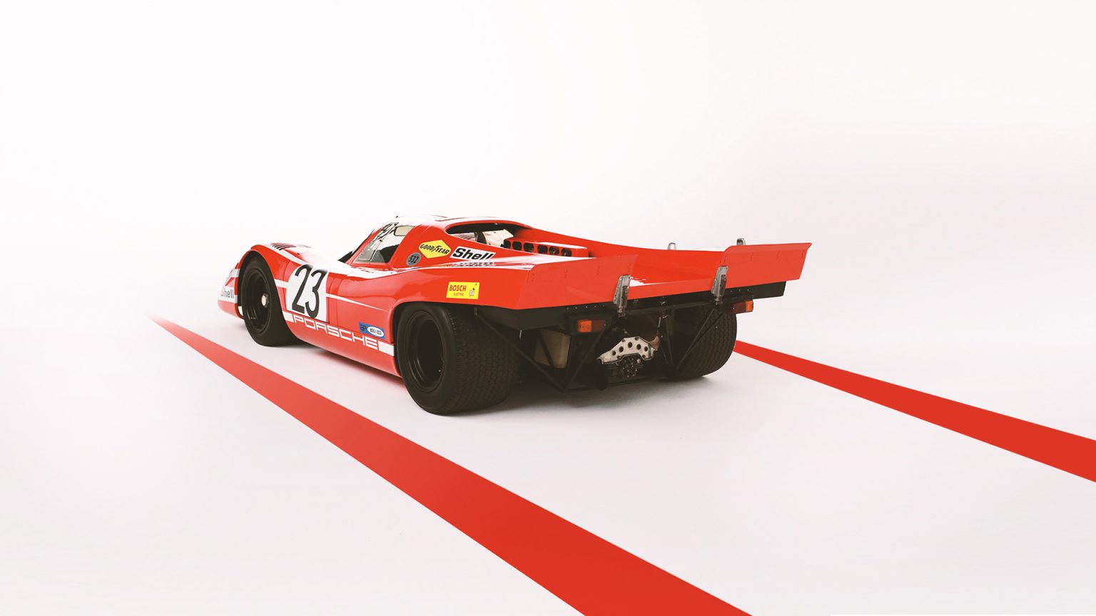 Porsche 917 Salzburg Red Le Mans Winner 1970 Rear