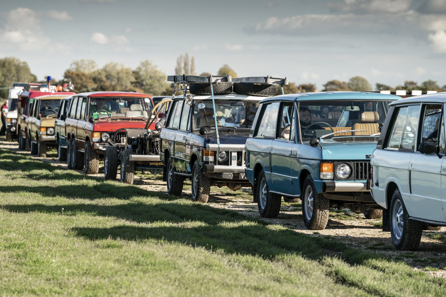 Parade at Goodwood Speedweek for Range Rover 50th Anniversary