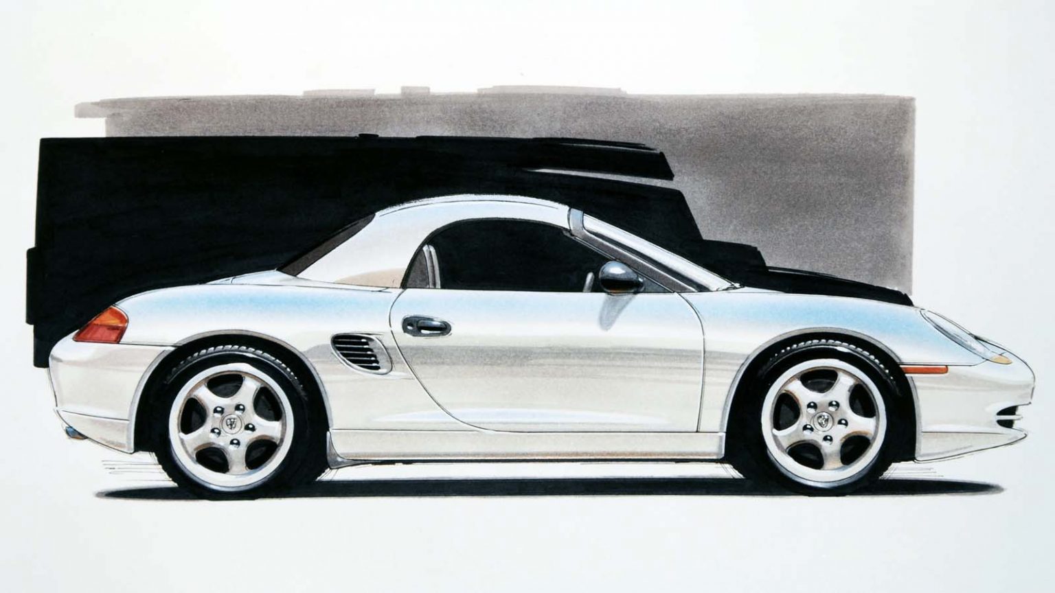 Porsche Boxster 986 Design Sketch 2 1992 Porsche AG