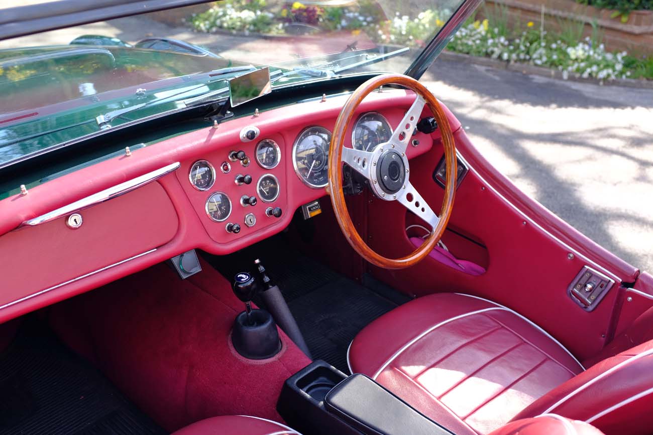 1958 Triumph TR3A Brooklands Green For Sale - interior