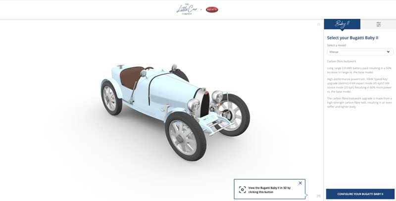 Configure Your Own Little Car Company Baby Bugatti II Type 35